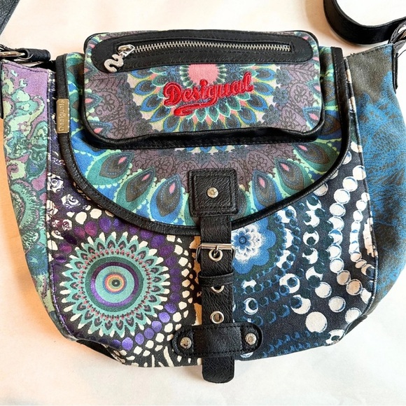 Desigual Bag boho floral Walking Over The Rainbow cross body bag Patchwork Purse - Picture 5 of 11